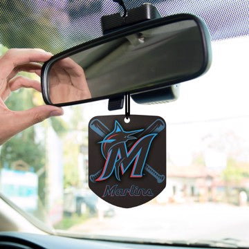 Wholesale-Miami Marlins Air Freshener 2-pk MLB Interior Auto Accessory - 2 Piece SKU: 63165