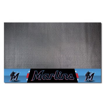 Wholesale-Miami Marlins Grill Mat MLB Vinyl Mat - 26" x 42" SKU: 12154