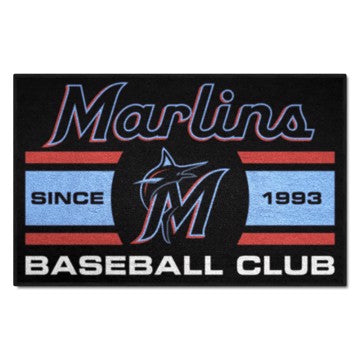 Wholesale-Miami Marlins Starter Mat - Uniform MLB Accent Rug - 19" x 30" SKU: 18473