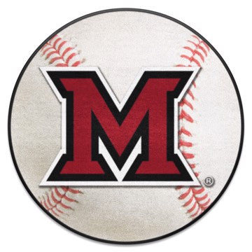 Wholesale-Miami (OH) Redhawks Baseball Mat 27" diameter SKU: 94