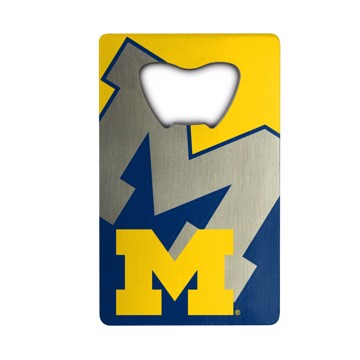 Wholesale-Michigan Credit Card Bottle Opener University of Michigan Credit Card Bottle Opener 2” x 3.25 - "M" Primary Logo SKU: 62582