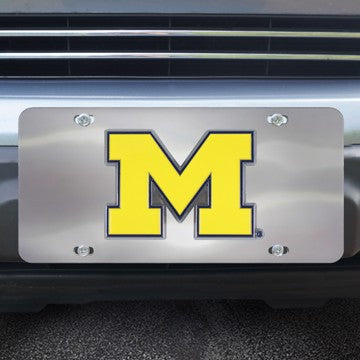 Wholesale-Michigan Diecast License Plate University of Michigan Diecast License Plate 12"x6" - "Block M" Logo SKU: 24519