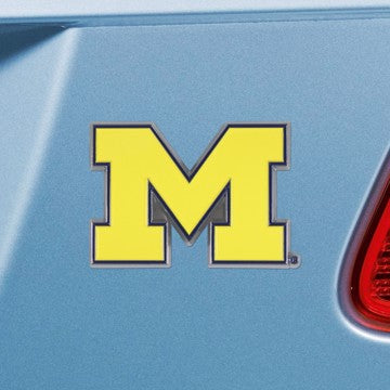 Wholesale-Michigan Emblem - Color University of Michigan Color Emblem 2.1"x3.2" - 'M' Logo SKU: 22228