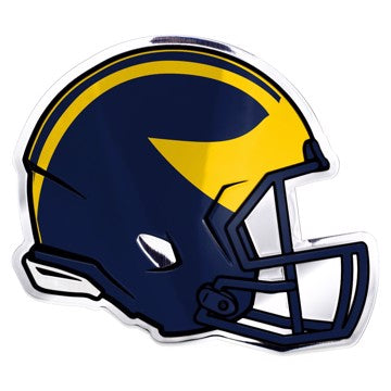 Wholesale-Michigan Embossed Helmet Emblem University of Michigan Embossed Helmet Emblem 3.25” x 3.25 - "Helmet Logo" SKU: 60765