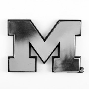 Wholesale-Michigan Molded Chrome Emblem University of Michigan Molded Chrome Emblem 3.25” x 3.25 - "Block M" Logo SKU: 60355