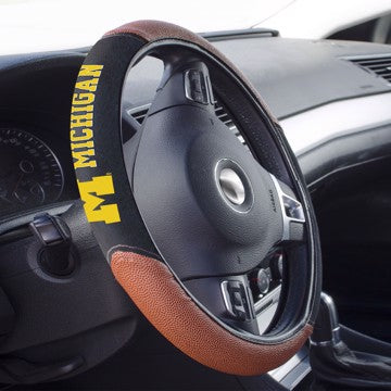 Wholesale-Michigan Sports Grip Steering Wheel Cover NCAA - 14.5” to 15.5” SKU: 62132
