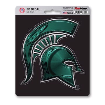 Wholesale-Michigan State 3D Decal Michigan State University 3D Decal 5” x 6.25” - "Spartan Helmet" Logo SKU: 62821