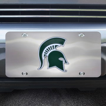 Wholesale-Michigan State Diecast License Plate Michigan State University Diecast License Plate 12"x6" - "Spartan Helmet" Logo SKU: 24524