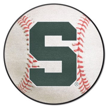 Wholesale-Michigan State Spartans Baseball Mat NCAA Accent Rug - Round - 27" diameter SKU: 36385