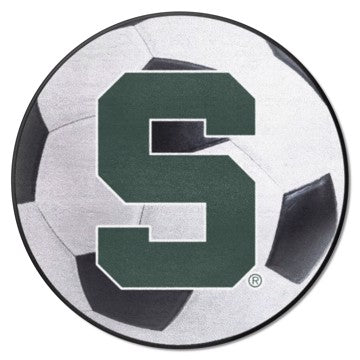 Wholesale-Michigan State Spartans Soccer Ball Mat NCAA Accent Rug - Round - 27" diameter SKU: 36391