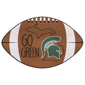 Wholesale-Michigan State Spartans Southern Style Football Mat 20.5"x32.5" SKU: 21151