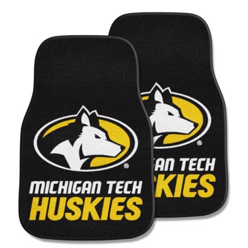 Wholesale-Michigan Tech Huskies 2-pc Carpet Car Mat Set 17in. x 27in. - 2 Pieces SKU: 5272