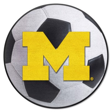 Wholesale-Michigan Wolverines Soccer Ball Mat 27" diameter SKU: 3408