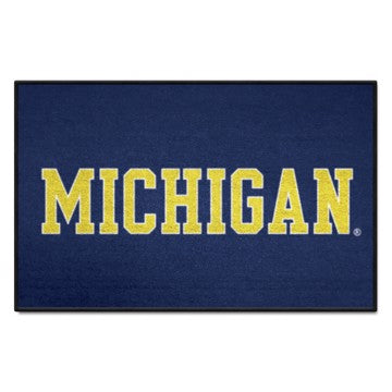 Wholesale-Michigan Wolverines Starter Mat NCAA Accent Rug - 19" x 30" SKU: 36693