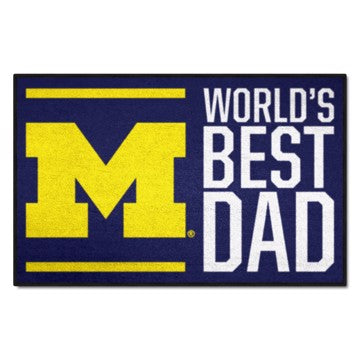 Wholesale-Michigan Wolverines World's Best Dad Starter Mat 19"x30" SKU: 18194