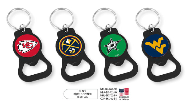 {{ Wholesale }} Middle Tennessee Blue Raiders Black Bottle Opener Keychains 