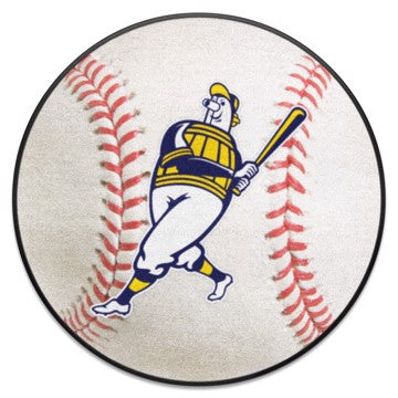 Wholesale-Milwaukee Brewers Baseball Mat MLB Accent Rug - Round - 27" diameter SKU: 28232