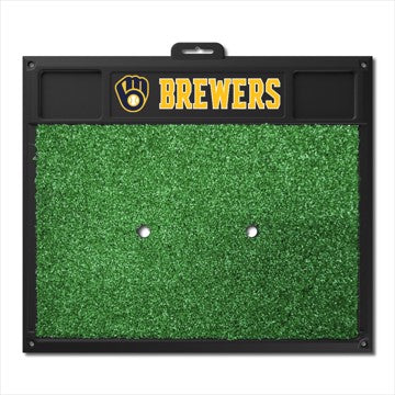 Wholesale-Milwaukee Brewers Golf Hitting Mat MLB 20" x 17" SKU: 16859