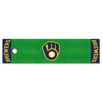 Wholesale-Milwaukee Brewers Putting Green Mat MLB 18" x 72" SKU: 9037