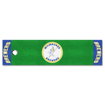 Wholesale-Milwaukee Brewers Putting Green Mat - Retro Collection MLB 18" x 72" SKU: 2006