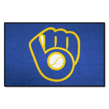 Wholesale-Milwaukee Brewers Starter Mat MLB Accent Rug - 19" x 30" SKU: 16840