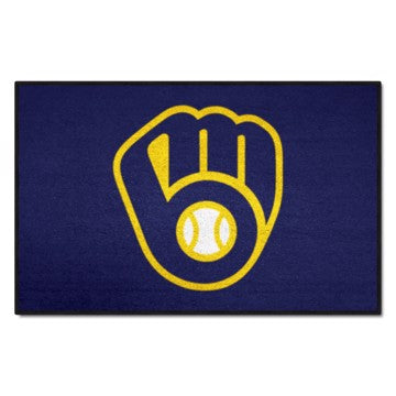 Wholesale-Milwaukee Brewers Starter Mat MLB Accent Rug - 19" x 30" SKU: 6491