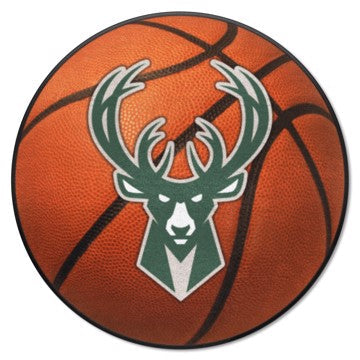 Wholesale-Milwaukee Bucks Basketball Mat NBA Accent Rug - Round - 27" diameter SKU: 10206