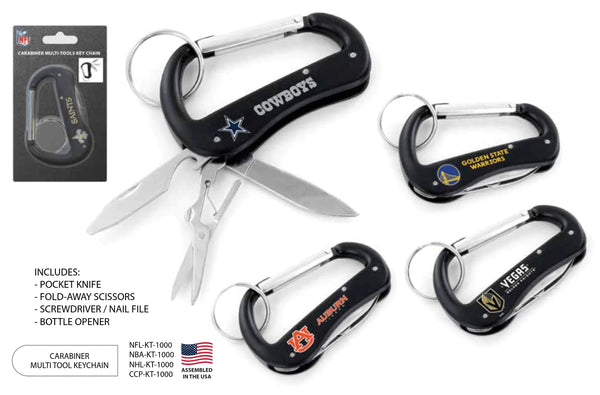 {{ Wholesale }} Milwaukee Bucks Carabiner Multi Tool Keychain 