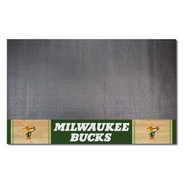 Wholesale-Milwaukee Bucks Grill Mat - Retro Collection NBA Vinyl Mat - 26" x 42" SKU: 35324