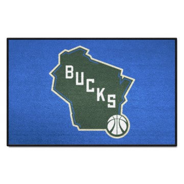 Wholesale-Milwaukee Bucks Starter Mat NBA Accent Rug - 19" x 30" SKU: 37014