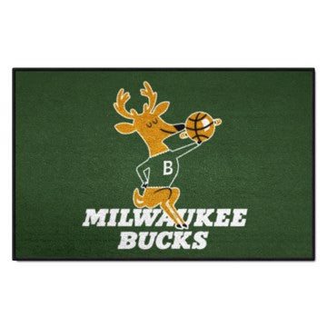 Wholesale-Milwaukee Bucks Starter Mat - Retro Collection NBA Accent Rug - 19" x 30" SKU: 35321