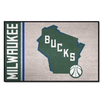 Wholesale-Milwaukee Bucks Starter Mat - Uniform NBA Accent Rug - 19" x 30" SKU: 17918