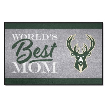 Wholesale-Milwaukee Bucks Starter Mat - World's Best Mom NBA Accent Rug - 19" x 30" SKU: 34185