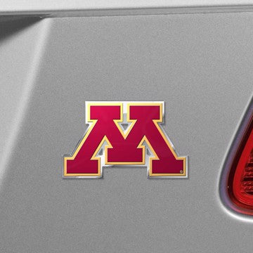 Wholesale-Minnesota Embossed Color Emblem University of Minnesota Embossed Color Emblem 3.25” x 3.25” - "M" Logo SKU: 60541