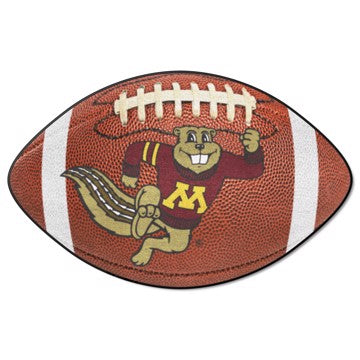 Wholesale-Minnesota Golden Gophers Football Mat Accent Rug - Shaped - 20.5" x 32.5" SKU: 36399
