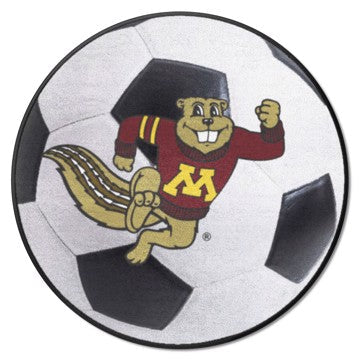 Wholesale-Minnesota Golden Gophers Soccer Ball Mat Accent Rug - Round - 27" diameter SKU: 36400