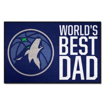 Wholesale-Minnesota Timberwolves Starter Mat - World's Best Dad NBA Accent Rug - 19" x 30" SKU: 31194