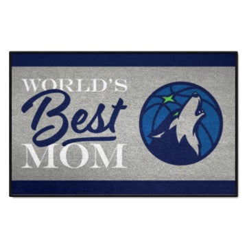 Wholesale-Minnesota Timberwolves Starter Mat - World's Best Mom NBA Accent Rug - 19" x 30" SKU: 34186