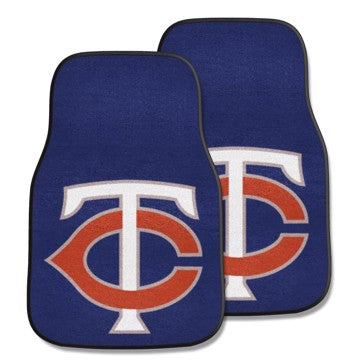 Wholesale-Minnesota Twins 2-pc Carpet Car Mat Set MLB Auto Floor Mat - 2 piece Set - 17" x 27" SKU: 6393