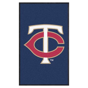 Wholesale-Minnesota Twins 3X5 High-Traffic Mat with Durable Rubber Backing MLB Commercial Mat - Portrait Orientation - Indoor - 33.5" x 57" SKU: 9852