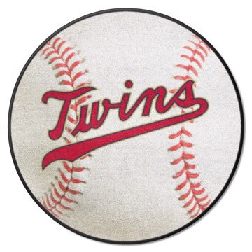 Wholesale-Minnesota Twins Baseball Mat MLB Accent Rug - Round - 27" diameter SKU: 31474