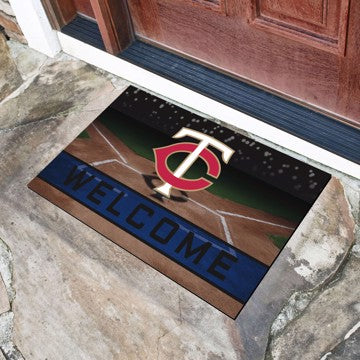 Wholesale-Minnesota Twins Crumb Rubber Door Mat MLB Outdoor Door Mat - 18" x 30" SKU: 21925