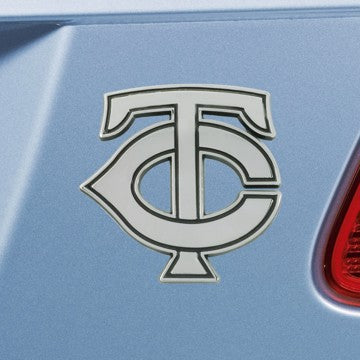 Wholesale-Minnesota Twins Emblem - Chrome MLB Exterior Auto Accessory - Chrome Emblem - 2" x 3.2" SKU: 26643