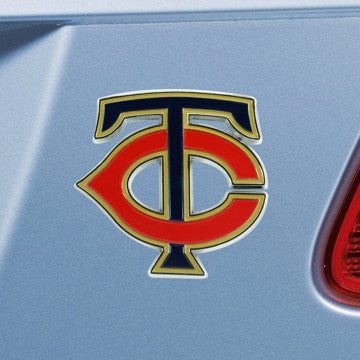 Wholesale-Minnesota Twins Emblem - Color MLB Exterior Auto Accessory - Color Emblem - 3.2" x 3" SKU: 26639