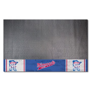 Wholesale-Minnesota Twins Grill Mat - Retro Collection MLB Vinyl Mat - 26" x 42" SKU: 2104
