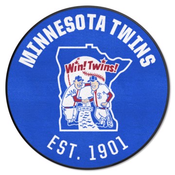 Wholesale-Minnesota Twins Roundel Mat - Retro Collection MLB Accent Rug - Round - 27" diameter SKU: 2100