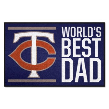 Wholesale-Minnesota Twins World's Best Dad Starter Mat MLB Accent Rug - 19" x 30" SKU: 31130