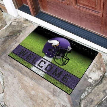 Wholesale-Minnesota Vikings Crumb Rubber Door Mat NFL Outdoor Door Mat - 18" x 30" SKU: 19950