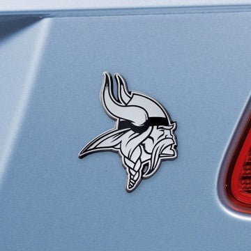 Wholesale-Minnesota Vikings Emblem - Chrome NFL Exterior Auto Accessory - Chrome Emblem - 2" x 3.2" SKU: 18708