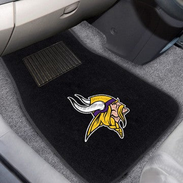 Wholesale-Minnesota Vikings Embroidered Car Mat Set NFL Auto Floor Mat - 2 piece Set - 17" x 25.5" SKU: 10753